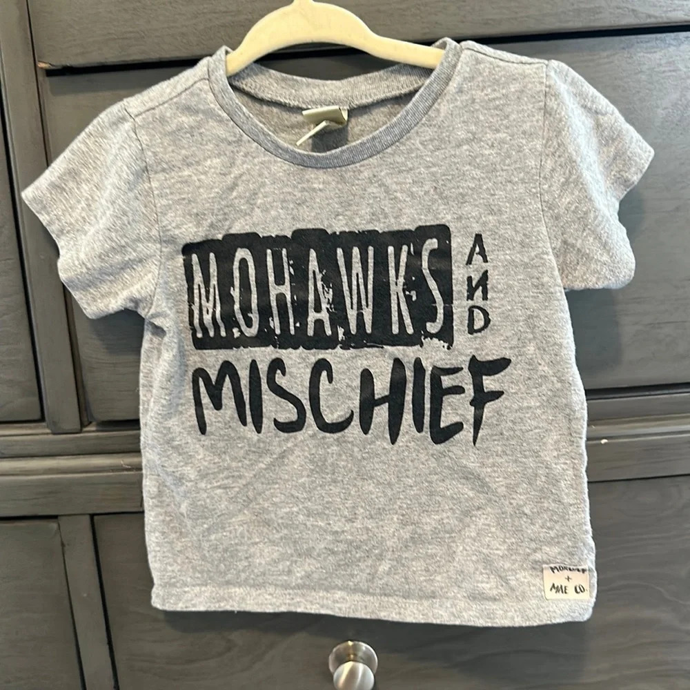 Mohawks & mischief tshirt - 18 months